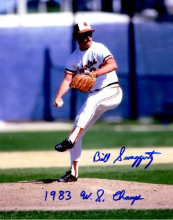 AUTOGRAPHED BILL SWAGGERTY 8X10 Baltimore Orioles Photo