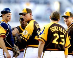 AUTOGRAPHED BUD BLACK 8X10 San Diego Padres photo