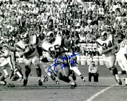 AUTOGRAPHED TOM MACK  8x10 Los Angeles Rams Photo