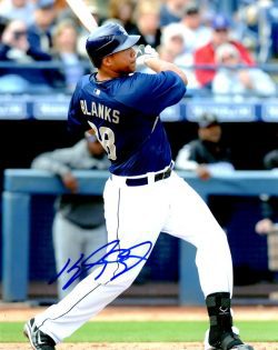 AUTOGRAPHED KYLE BLANKS 8X10 San Diego Padres photo