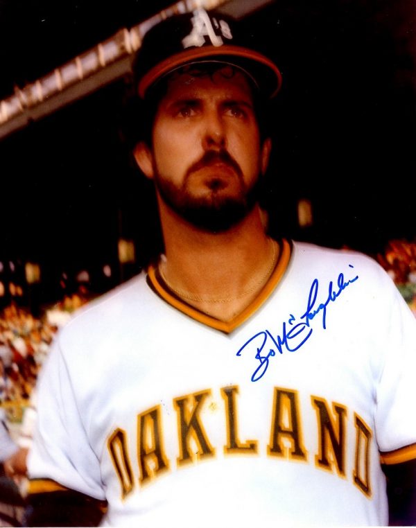 AUTOGRAPHED BO MCLAUGHLIN 8X10  A's Photo