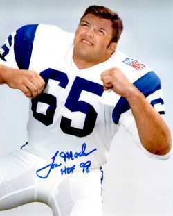 AUTOGRAPHED TOM MACK  8x10 Los Angeles Rams Photo