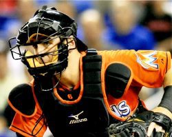 AUTOGRAPHED JEFF MATHIS 8X10 Miami Marlins Photo