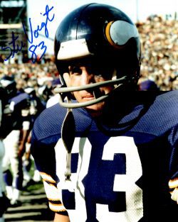 Autographed STU VOIGT  8X10 Minnesota Vikings Photo