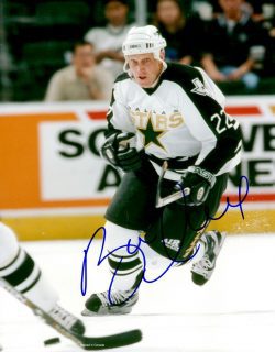 Autographed BRETT HULL 8X10 Dallas Stars  Photo