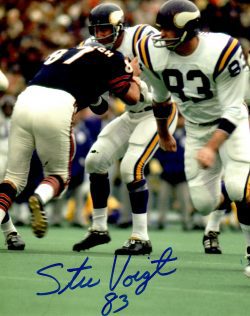Autographed  STU VOIGT 8X10 Minnesota Vikings Photo