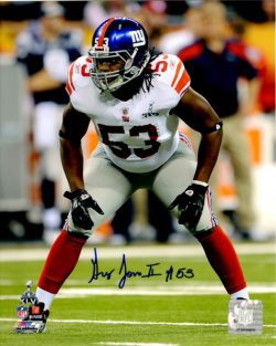 AUTOGRAPHED GARY JONES 8X10 photo New York Giants