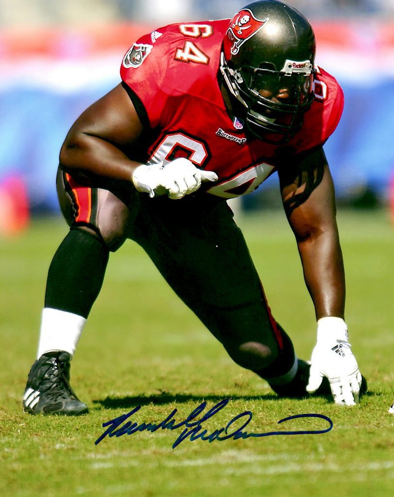 Autographed RANDALL MCDANIEL 8X10 Tampa Bay Buccaneers Photo Main
