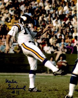 Autographed MIKE EISCHEID  8X10 Minnesota Vikings Photo