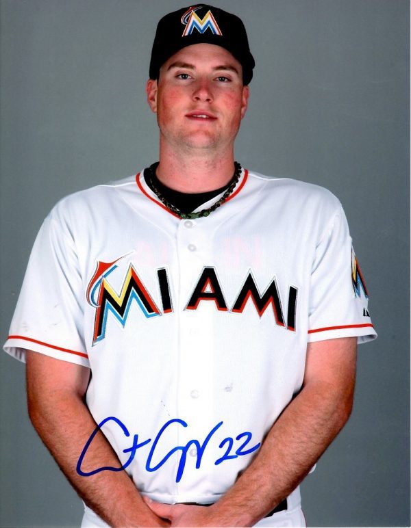 AUTOGRAPHED CARTER CAPPS 8X10 Miami Marlins Photo