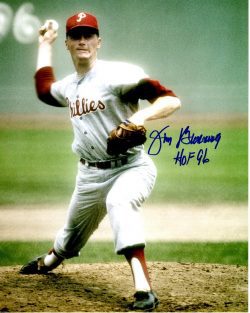 Autographed  JIM BUNNING HOF 96 8X10 Philadelphia Phillies photo