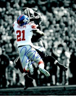 AUTOGRAPHED KENNY PHILLIPS 8X10 photo New York Giants