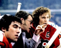 Autographed BOB CLARKE 8X10 photo - Philadelphia Flyers