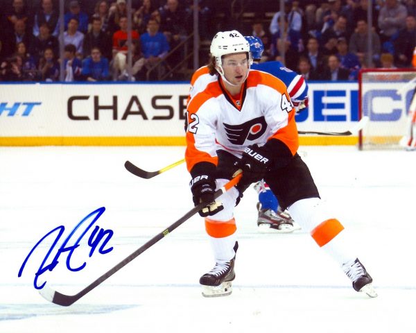 Autographed JASON AKESON  8X10 Philadelphia Flyers Photo