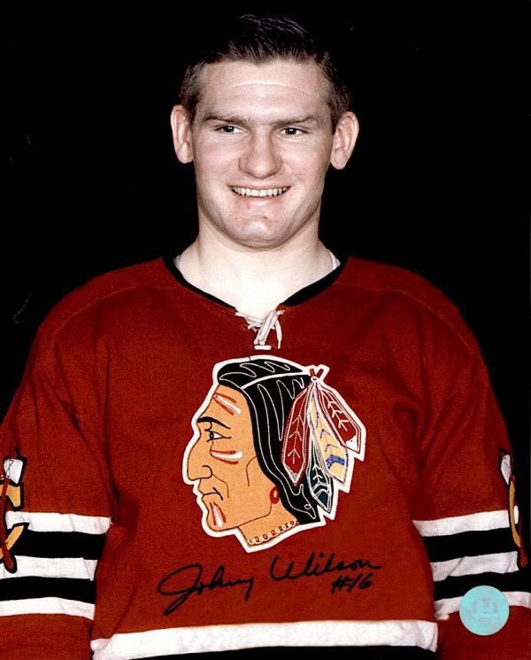 Autographed JOHNNY WILSON 8X10 Chicago Blackhawks Photo