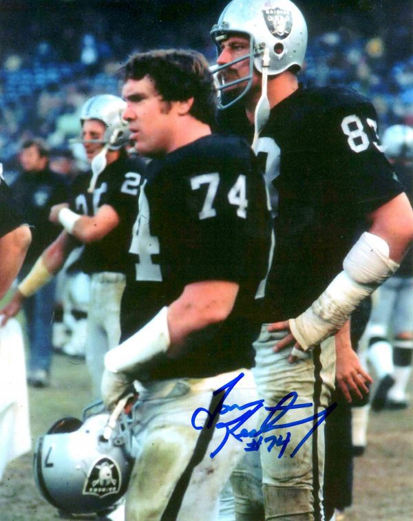Autographed TOM KEATING 8X10 Oakland Raiders photo