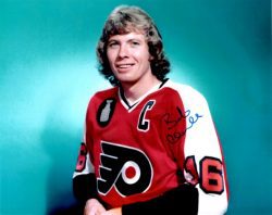 Autographed BOB CLARKE 8X10 photo - Philadelphia Flyers