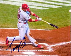 AUTOGRAPHED TONY CRUZ 8X10 St. Louis Cardinals photo