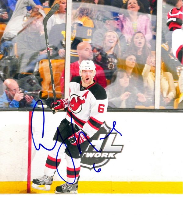 Autographed  ANDY GREENE 8X10 New Jersey Devils Photo