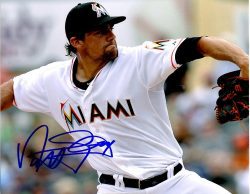 AUTOGRAPHED NATHAN EOVALDI 8X10 Miami Marlins Photo