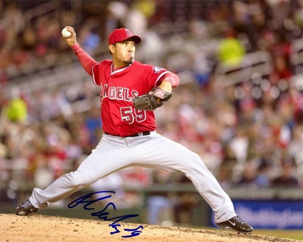 AUTOGRAPHED FERNANDO SALAS 8X10 Los Angeles Angels Photo
