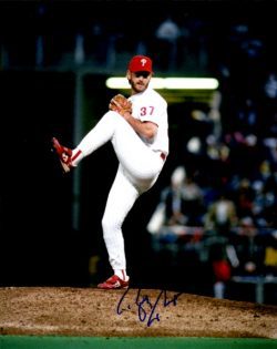AUTOGRAPHED BOBBY THIGPEN 8X10 photo  Philadelphia Phillies