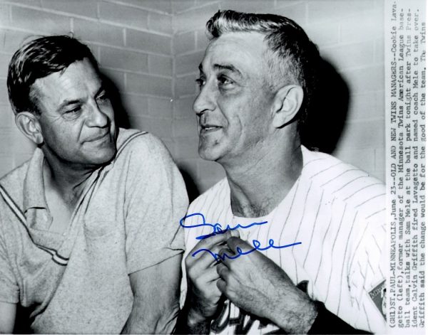 AUTOGRAPHED SAM MELE 8x10  Minnesota Twins photo