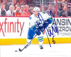 Autographed  YANNICK WEBER 8X10 Vancouver Canucks Photos