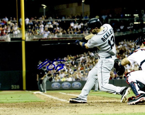 AUTOGRAPHED DUSTIN ACKLEY 8X10 Seattle Mariners Photo