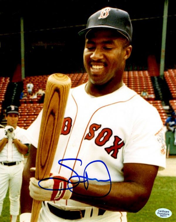 AUTOGRAPHED  SAM HORN 8X10  Boston Red Sox photo