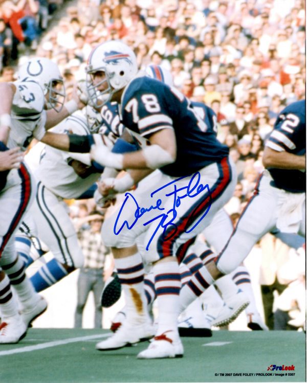 Autographed DAVE FOLEY 8X10 Buffalo Bills Photo