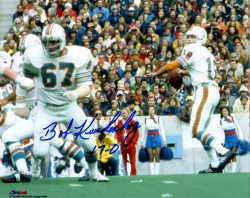 Autographed BOB KUECHENBERG 8X10 Miami Dolphins  photo