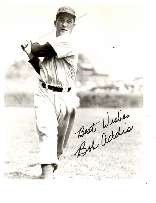 AUTOGRAPHED BOB ADDIS BXW Chicago Cubs Photo