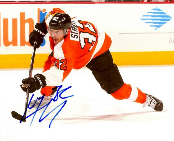 Autographed  MARK STREIT 8X10 Philadelphia Flyers Photo