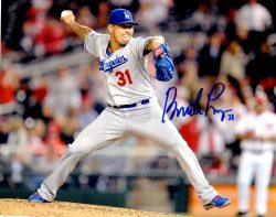 AUTOGRAPHED BRANDON LEAGUE 8x10 Los Angeles Dodgers photo