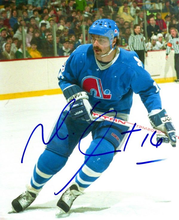 Autographed MICHEL GOULET 8X10 Quebec Nordiques Photo