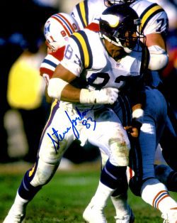 Autographed STEVE JORDAN  8X10 Minnesota Vikings Photo