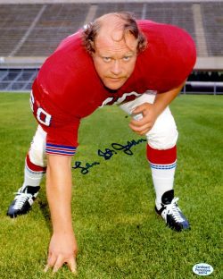 AUTOGRAPHED LEN ST JEAN 8X10 New England Patriots photo