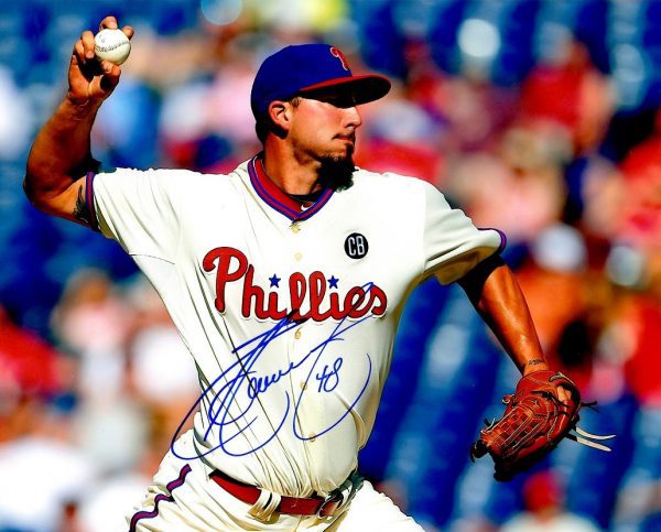 AUTOGRAPHED PHILLIPE AUMONT 8X10 Philadelphia Phillies Photo