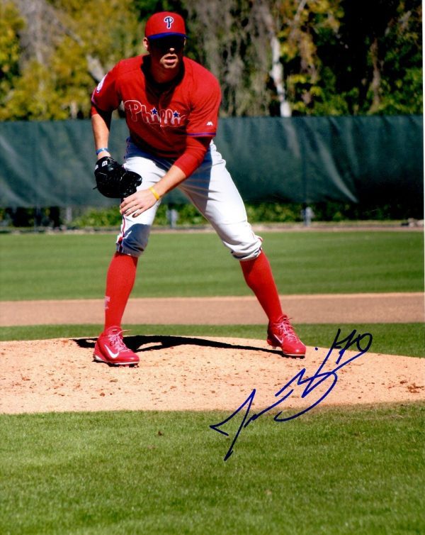 AUTOGRAPHED JESSE BIDDLE 8X10 Philadelphia Phillies Photo
