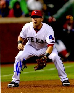 AUTOGRAPHED MIKE OLT 8X10 photo Texas Rangers