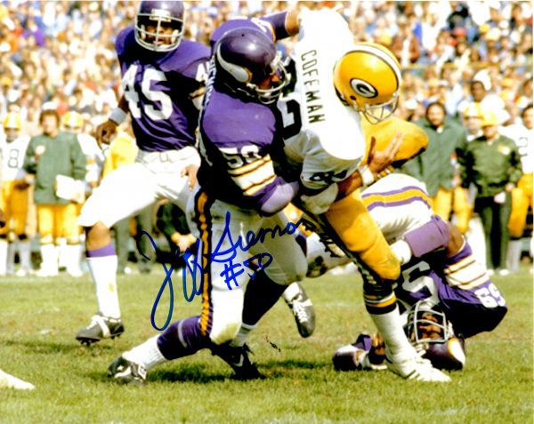Autographed JEFF SIEMON  8X10 Minnesota Vikings Photo