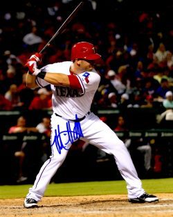 AUTOGRAPHED MIKE OLT 8X10 photo Texas Rangers