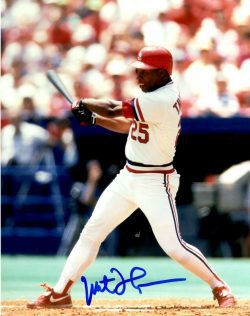 AUTOGRAPHED MILT THOMPSON 8X10 St. Louis Cardinals photo