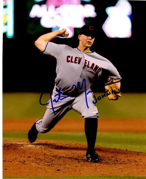 AUTOGRAPHED JUSTIN MASTERSON 8X10 Cleveland Indians Photo
