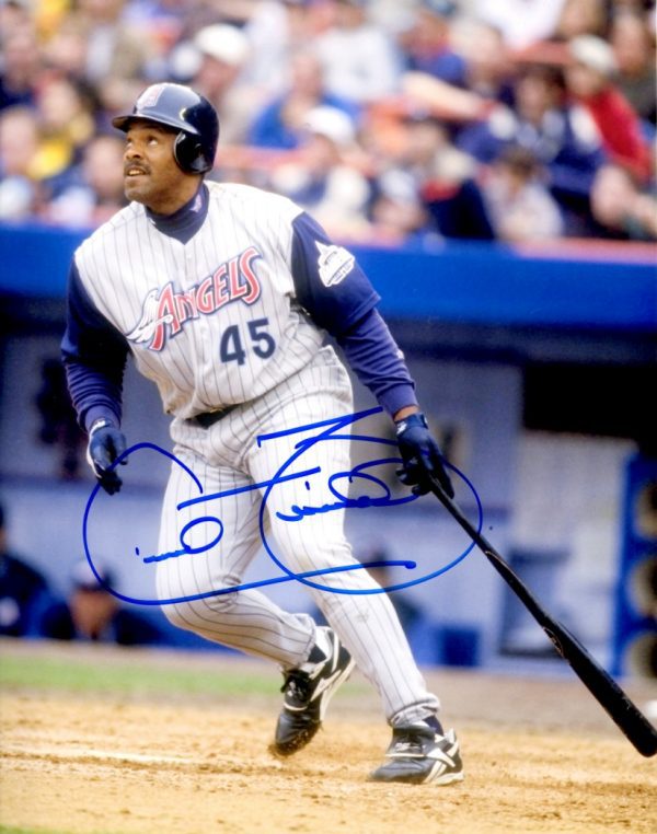 AUTOGRAPHED CECIL FIELDER 8X10 Angels Photo