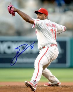AUTOGRAPHED  JEROME WILLIAMS 8X10 Philadelphia Phillies Photo