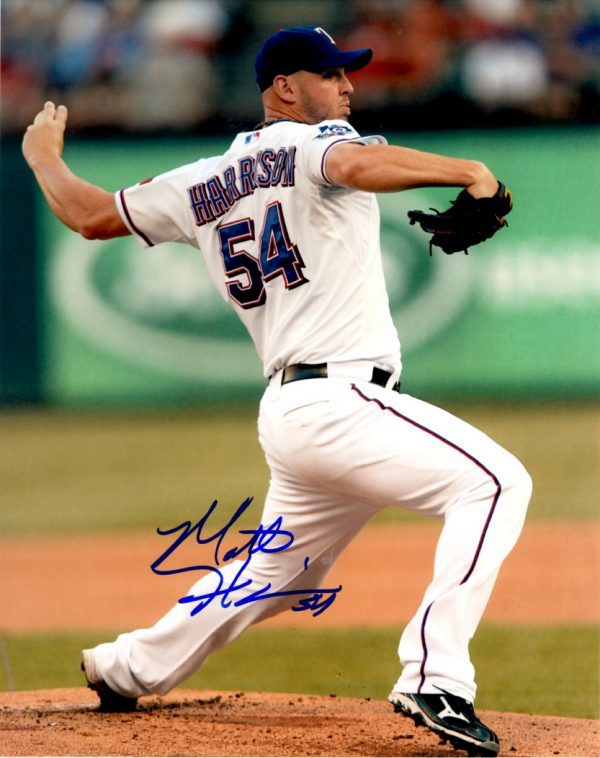 AUTOGRAPHED MATT HARRISON  photo  Texas Rangers