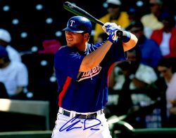 AUTOGRAPHED CHRIS DAVIS 8X10 Texas Rangers Photo