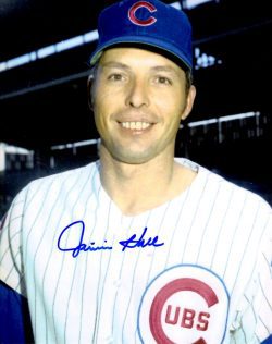 AUTOGRAPHED JIMMIE HALL 8X10 Chicago Cubs Photo